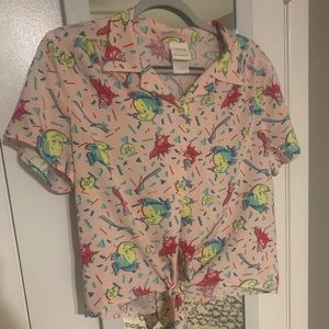 Disney Little Mermaid Button Down